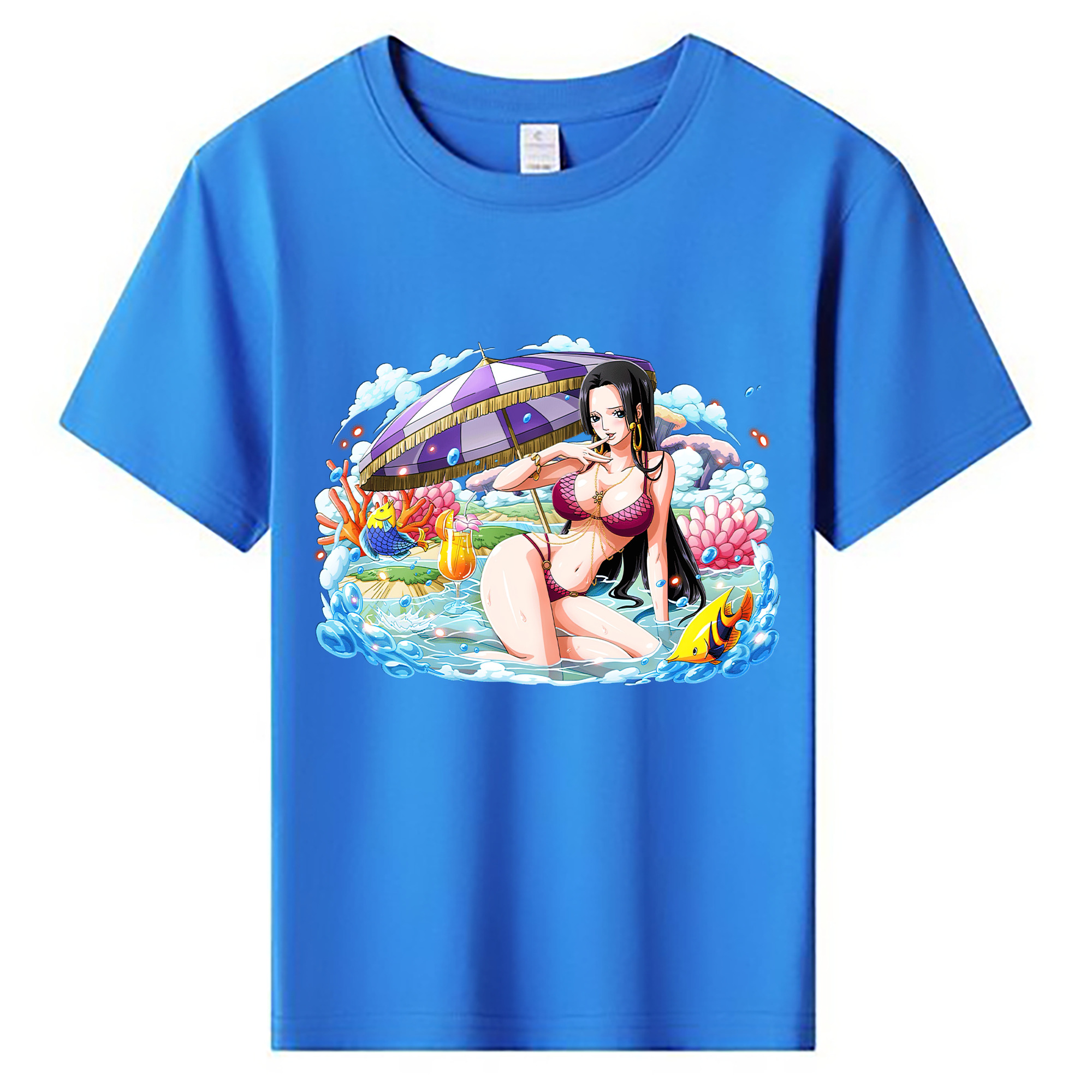 ワンピース ボア・ハンコック ONE PIECE Boa·Hancock 綿100％キッズTシャツ（フロントプリント）